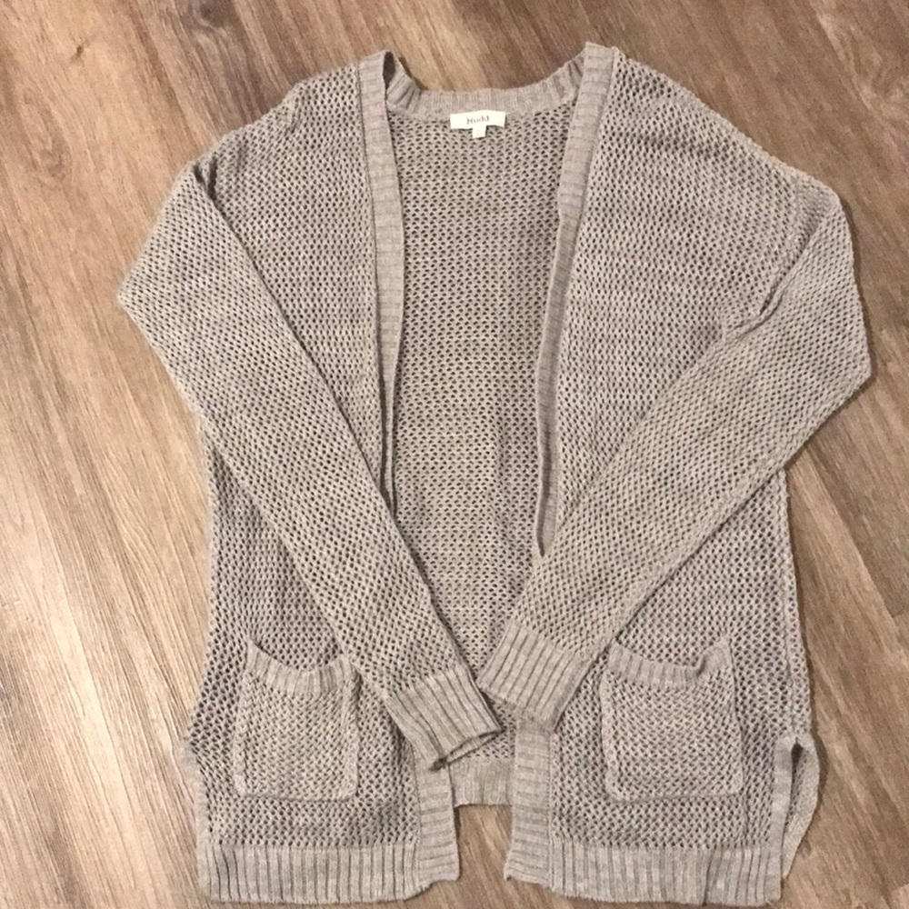 Mudd small grey cardigan sweater.